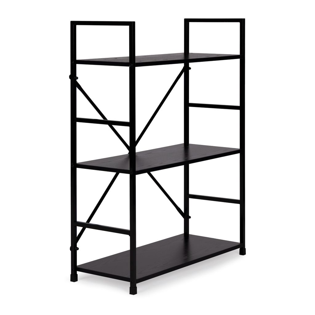 ModernHome CWJ602480LG Holzregal mit Metallrahmen und 3 Produktbild 