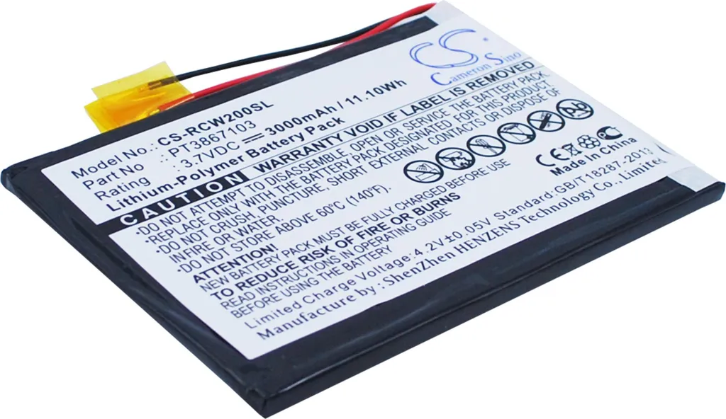 TECHTEK Batteria compatibile con [RCA] RCT6077W2 sostituisce PT3867103