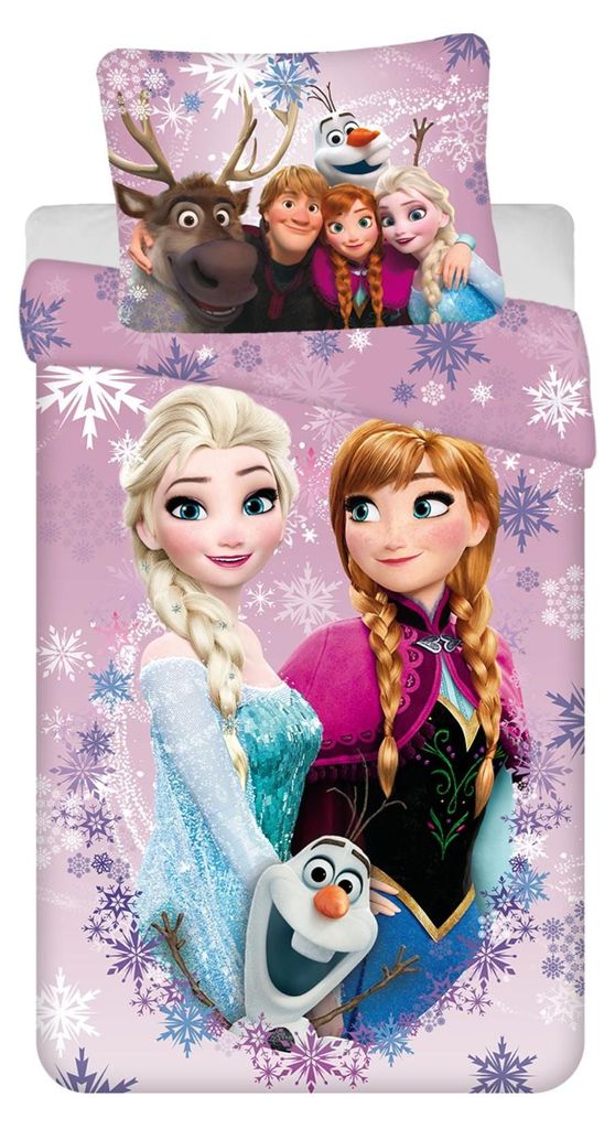 Pościel Frozen Purple 05 140x200, 70x90 cm Zdjęcie produktu 