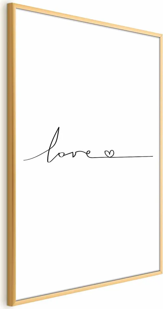 Poster Love Everywhere per la Casa 40x60 cm con Cornice Oro