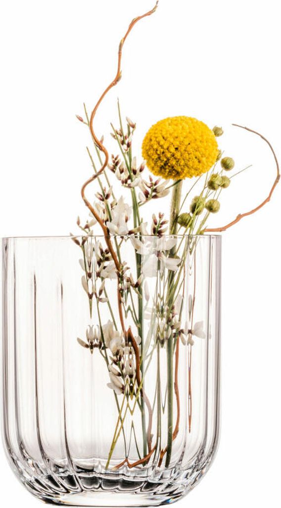 Zwiesel Glas Vase Dialogue, Blumenvase, Dekovase, Glas, Grafit, 12,4 cm, 122755