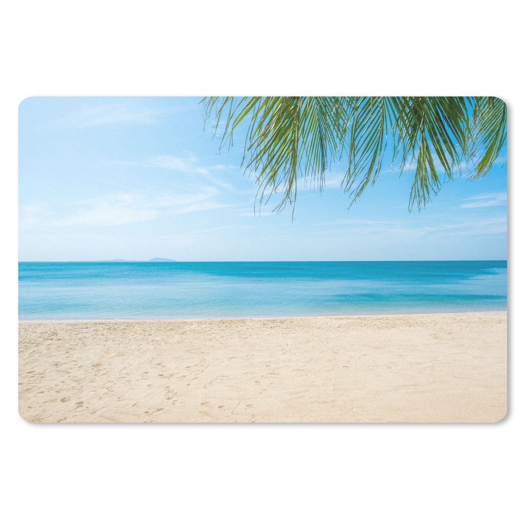 MuchoWow Mauspad Mousepad Strand - Tropisch - Palme 27x18 cm - Mousepads - Maus Mat - Pad - Mausunterlage - Büroartikel - Desk Matten