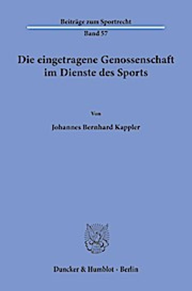 Die eingetragene Genossenschaft im Dienste des Sports.