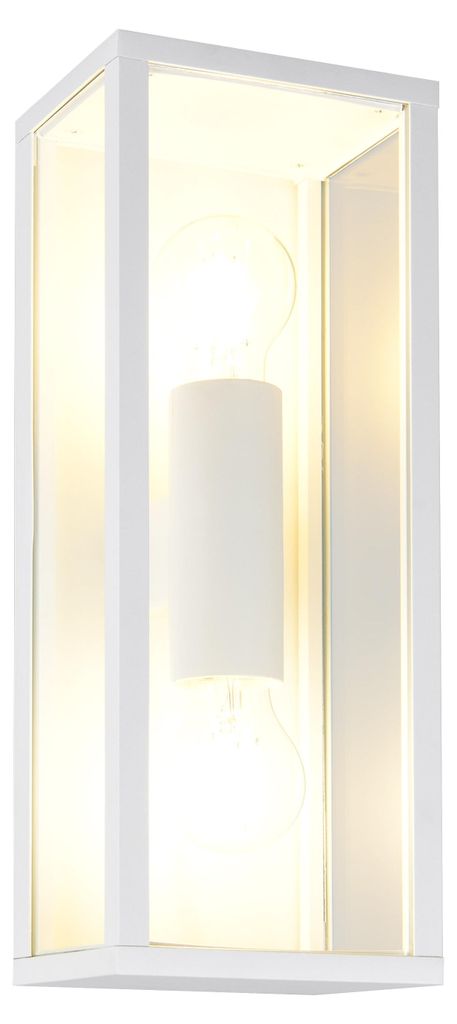 Lampa ścienna, zewnętrzna, aluminium, biały matowy, IP44, Zdjęcie produktu 