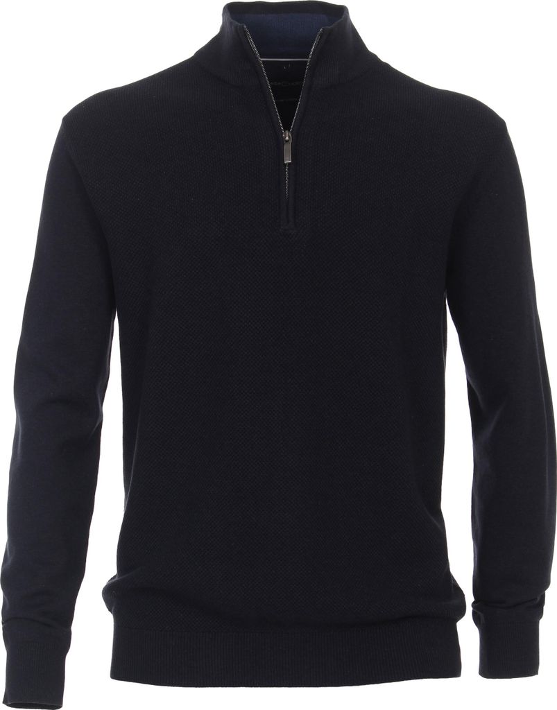 CASAMODA Herren Stricktroyer Langarm Regular-Fit Marine 6XL