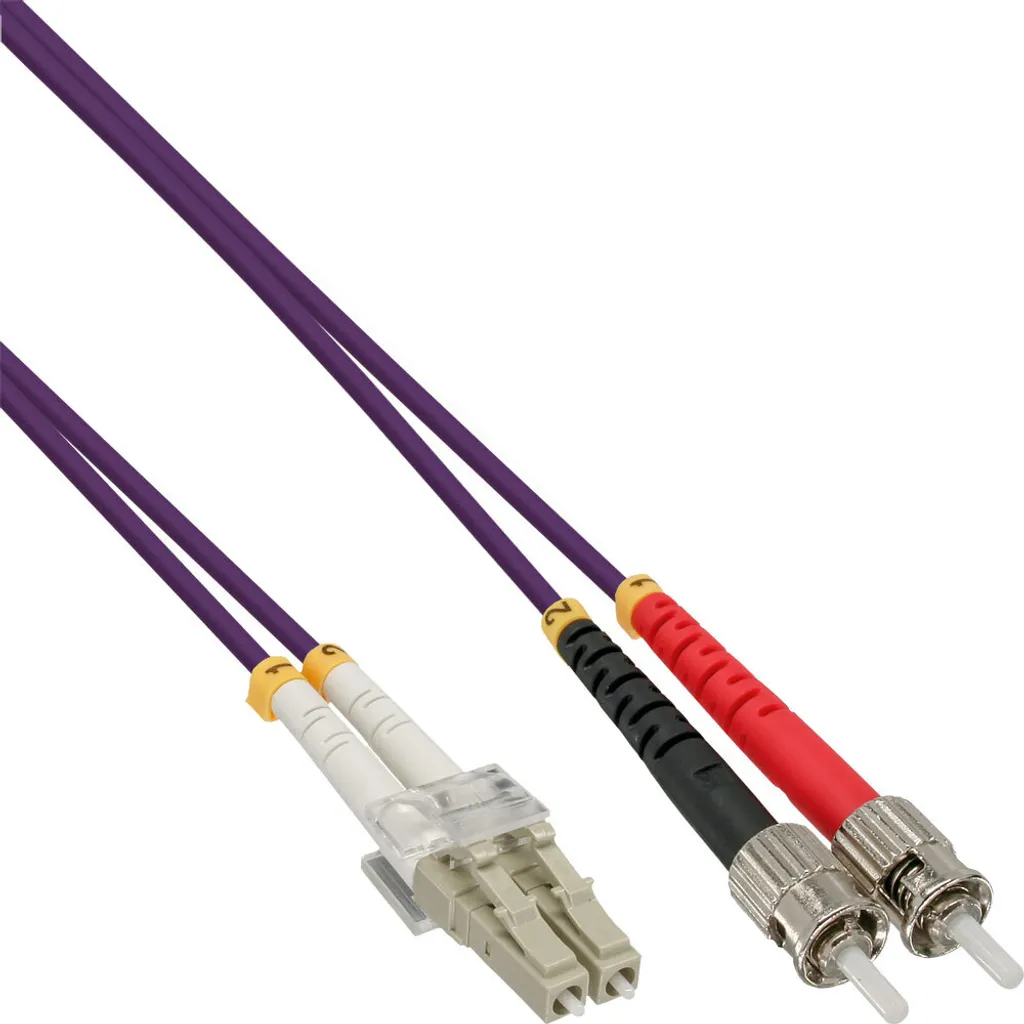 Cavo Fibra LC-ST 25m InLine OM4 Duplex 50/125µ - Connessione Rapida