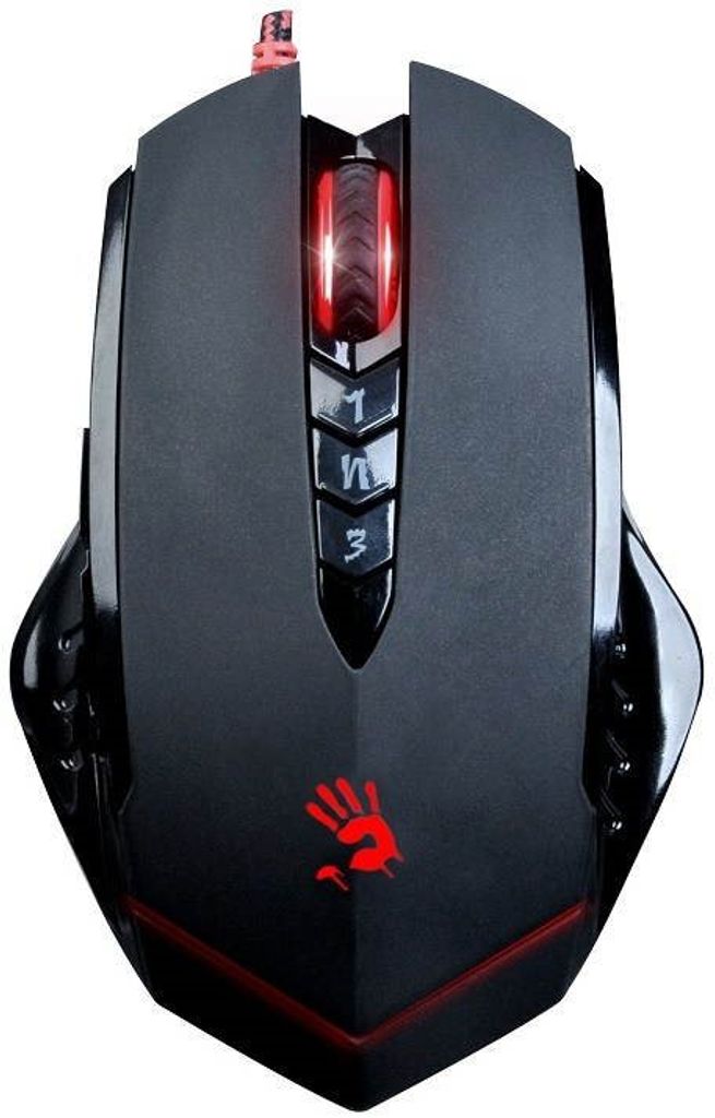 Kabelgebundene Maus, A4Tech Bloody V8A, schwarz, optisch, Produktbild 