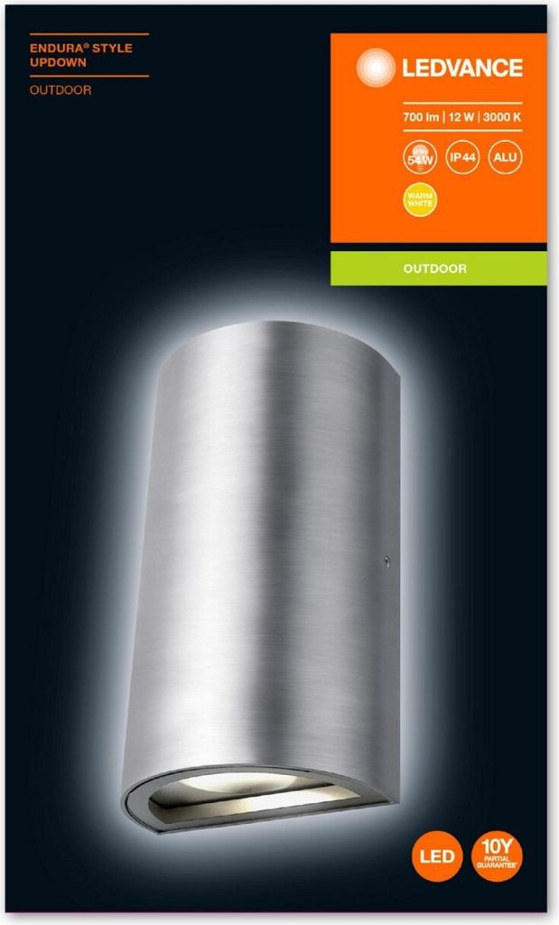 Ledvance LED Außenleuchte Endura Style Updown silber Up- & Produktbild 9