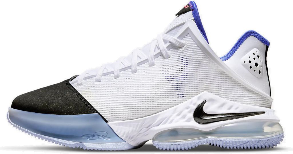 Nike Air Max Lebron XIX 19 Low Basketballschuhe Hallenschuhe Sneaker weiss/schwarz/bunt DH1270-100, Schuhgröße:46 EU