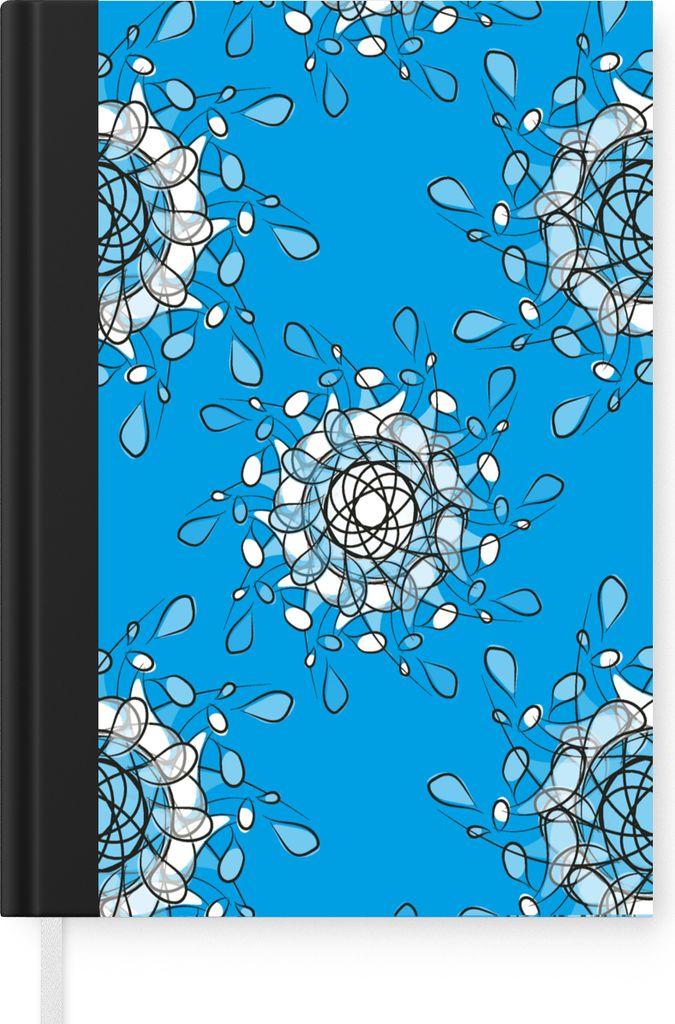 MuchoWow Notizbuch Tagebuch Haushaltsbuch Notebook A5 Blumen - Schneeflocke - Design - Winter - Notizblock - Notizheft - Notebook - Schreibblock ...