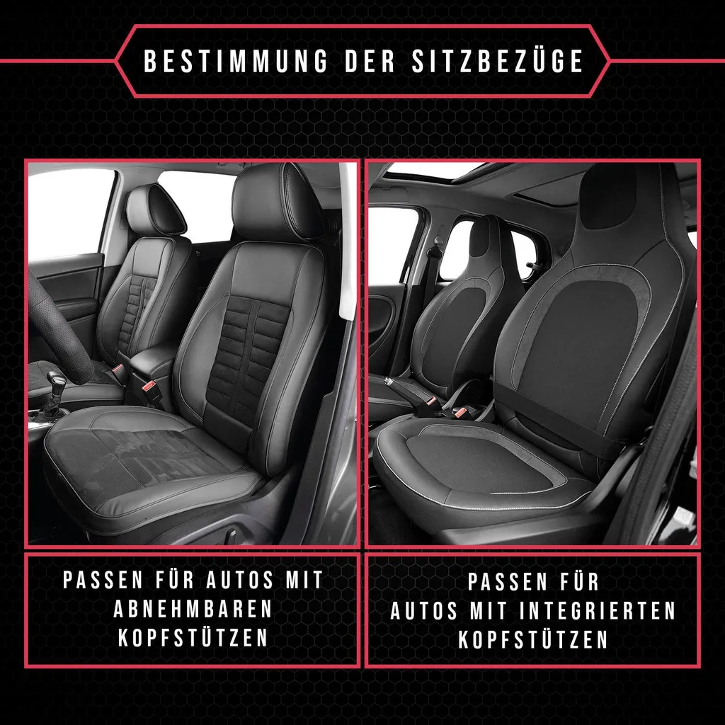 Offerta Coprisedili Auto Rossi Honda Accord - Set Completo 5 Posti - 5