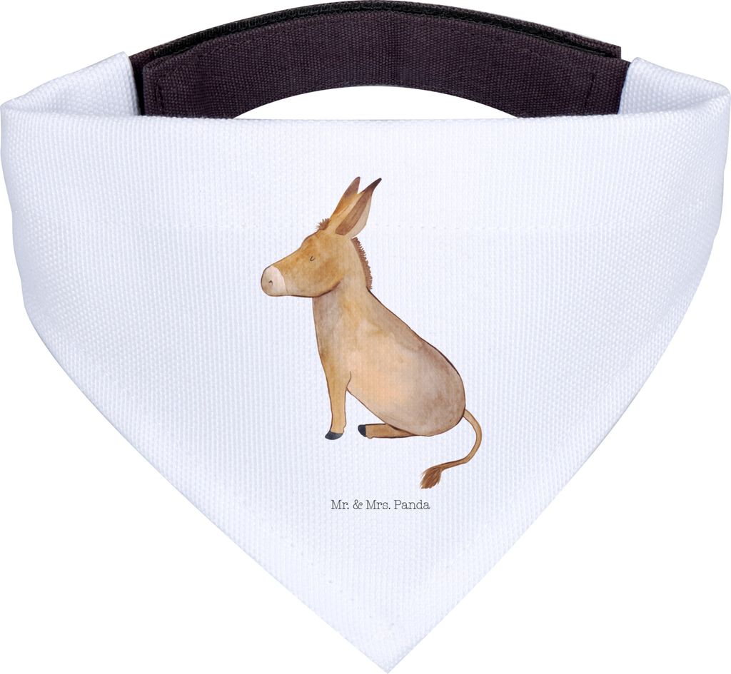 Mr. & Mrs. Panda Bandana Esel - Weiß - Geschenk, Halstuch Produktbild 
