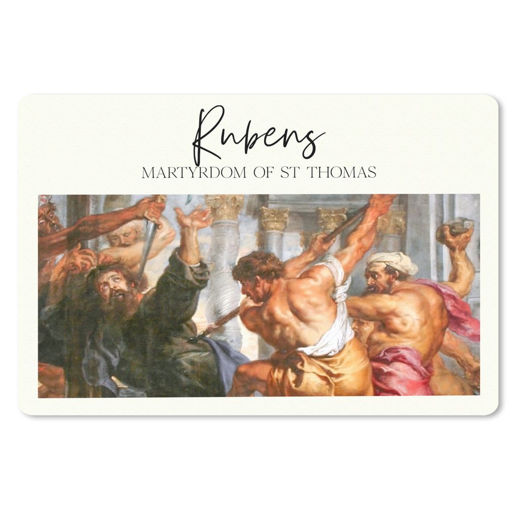 MuchoWow Schreibtischunterlage Kunst - Rubens - Martyrium des Heiligen Thomas 60x40 cm - XXL Mauspad - Großes Mauspad