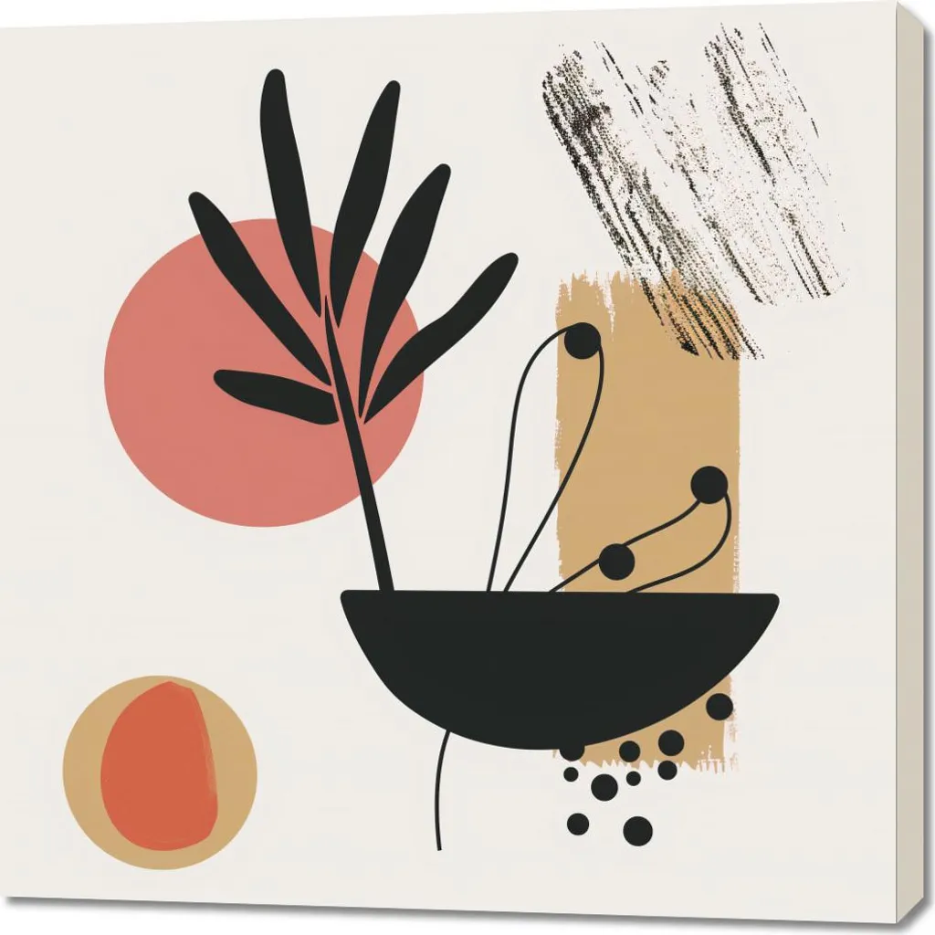 Tableau Image 90 x 90 cm Coups de pinceau créatifs - Déco Murale Carrée