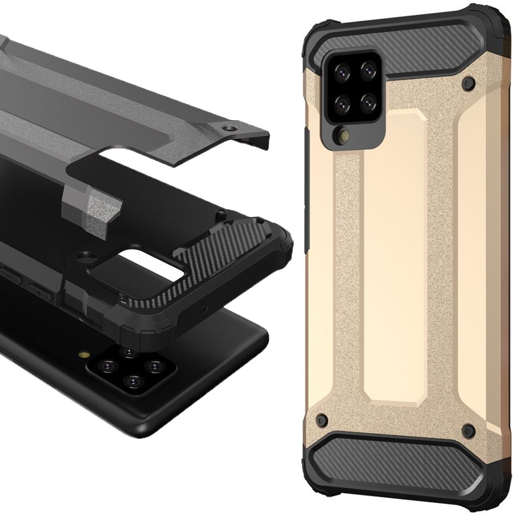 Hybrid Armor Gepanzerte Hybrid-Hülle Samsung Galaxy A42 5G Gold