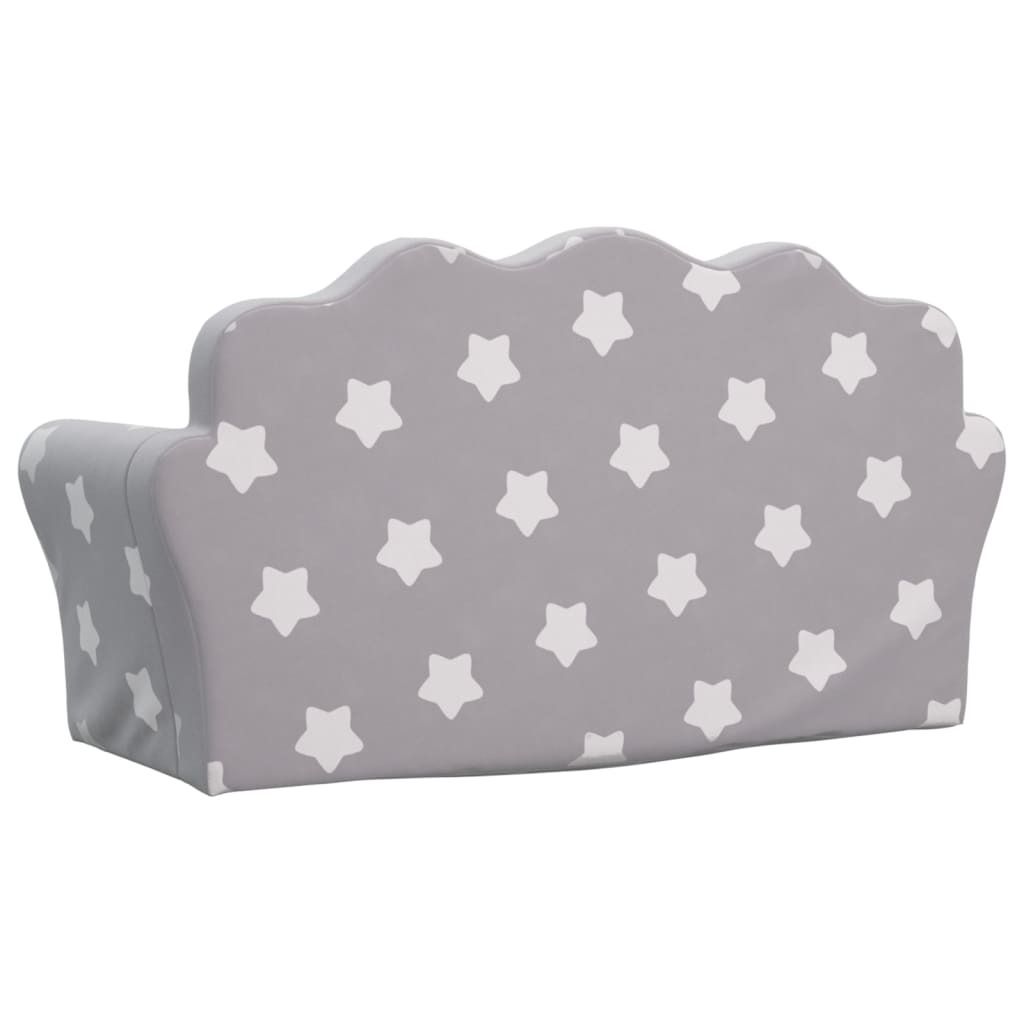 Best Möbel Kinder-Schlafsofa 2-Sitzer Hellgrau mit Sternen Produktbild 6
