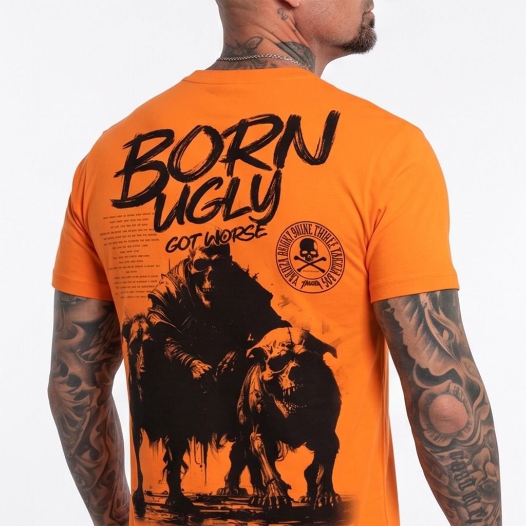 Yakuza Herren Worse Regular T-Shirt, Orange Popsicle, S