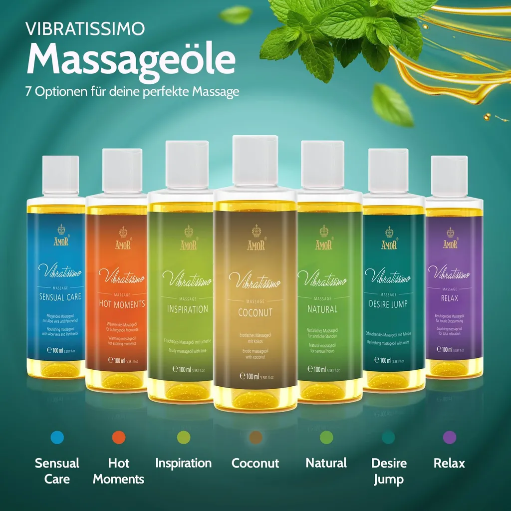 Olio Massaggio alla Menta Vibratissimo Desire Jump 100ml Stimolante - 6