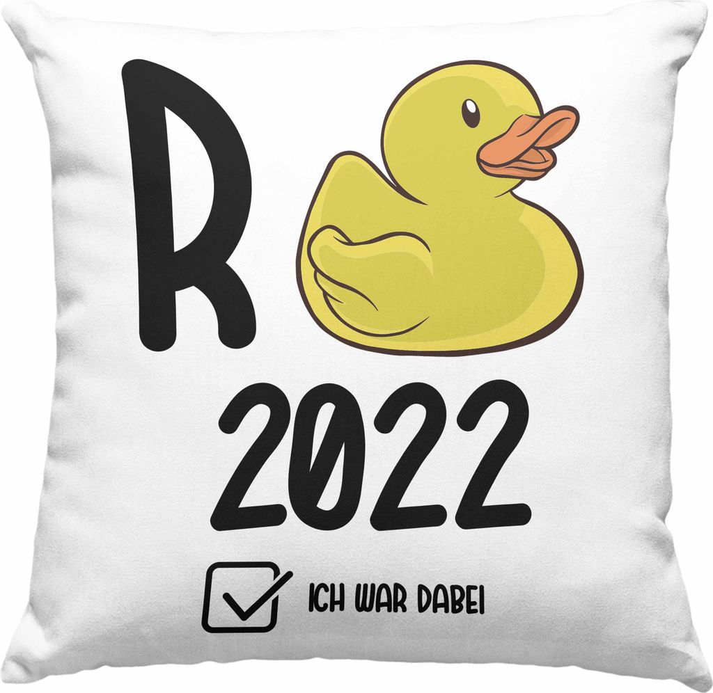 Trendation - Rente Deko-Kissen mit Füllung 40x40 2022 Spruch R Ente Ruhestand Rentner Geschenk Rentnerin Deko-Kissen mit Füllung 40x40 Renteneint...