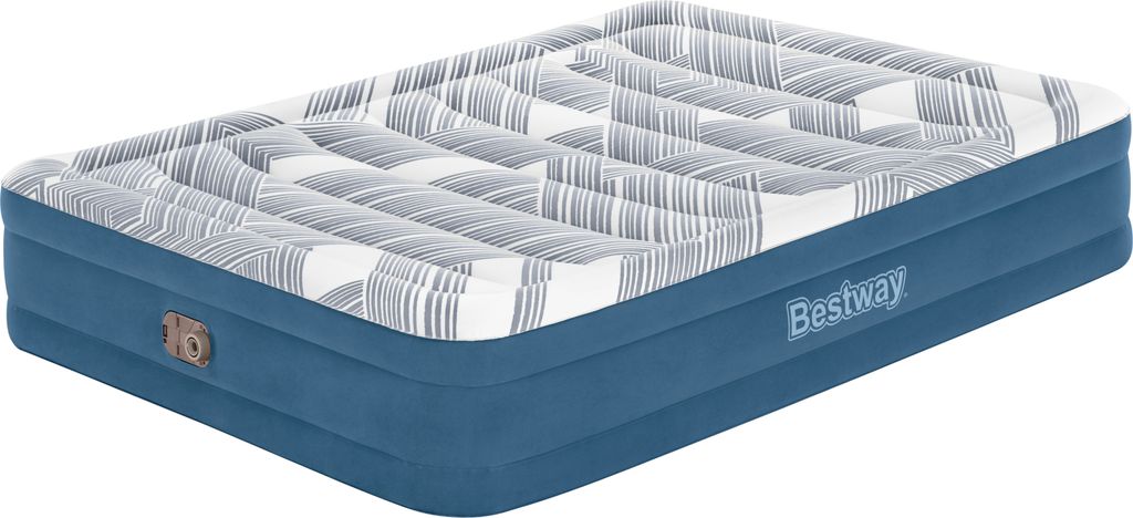 Bestway TriTech Doppelluftbett Fashion Flock mit integrierter Elektropumpe 203 x 152 x 36 cm