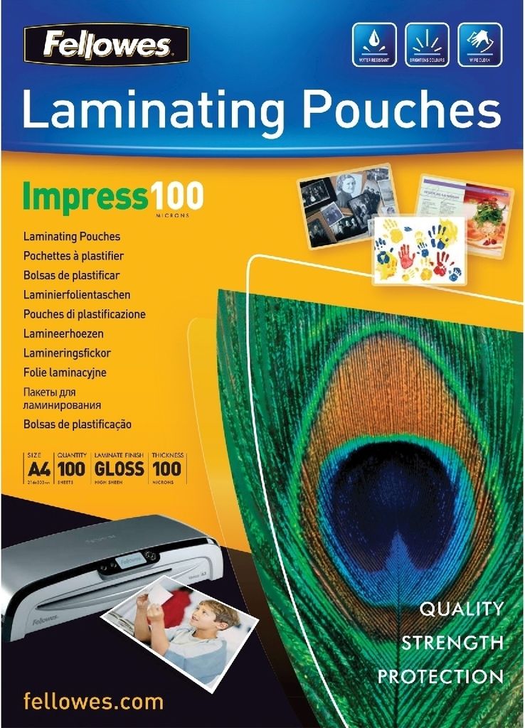 Laminierfolie A4 100mic VE=10x100 Stück glänzend