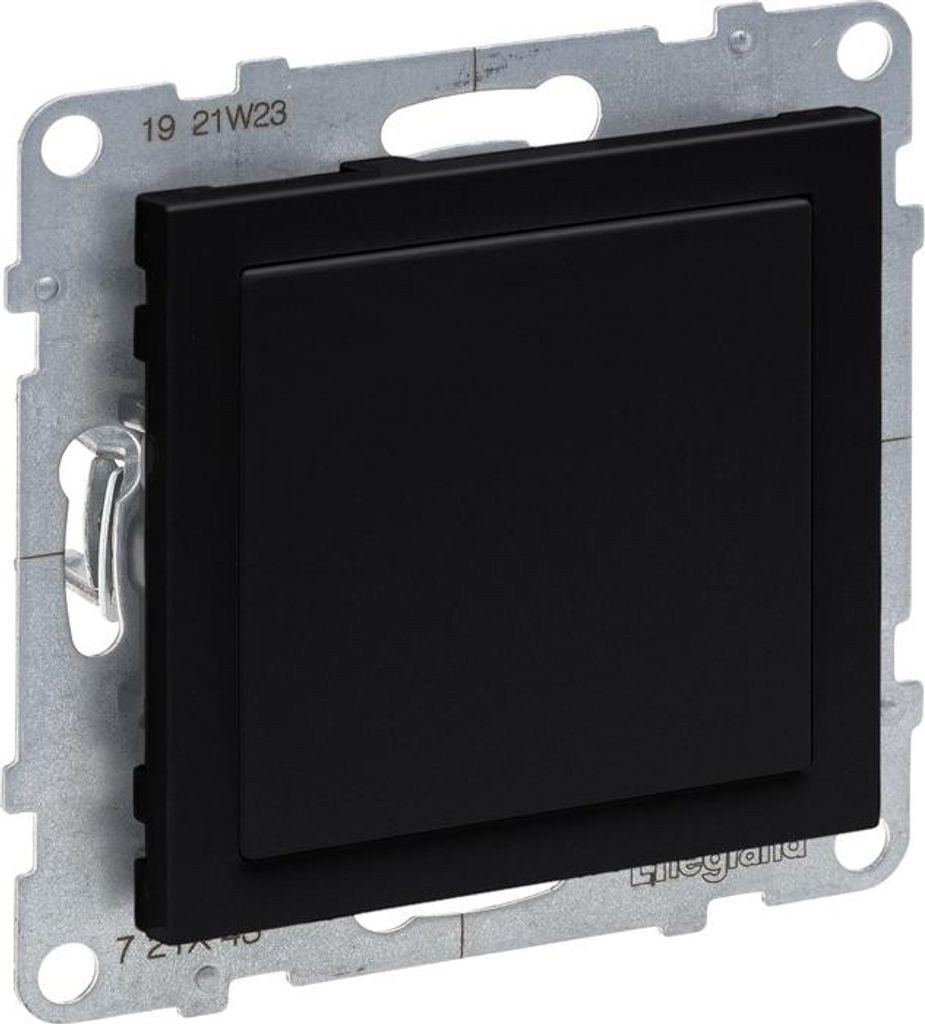 Legrand BLANKING PLATE WITH MOSAIC ADAPTOR BLACK