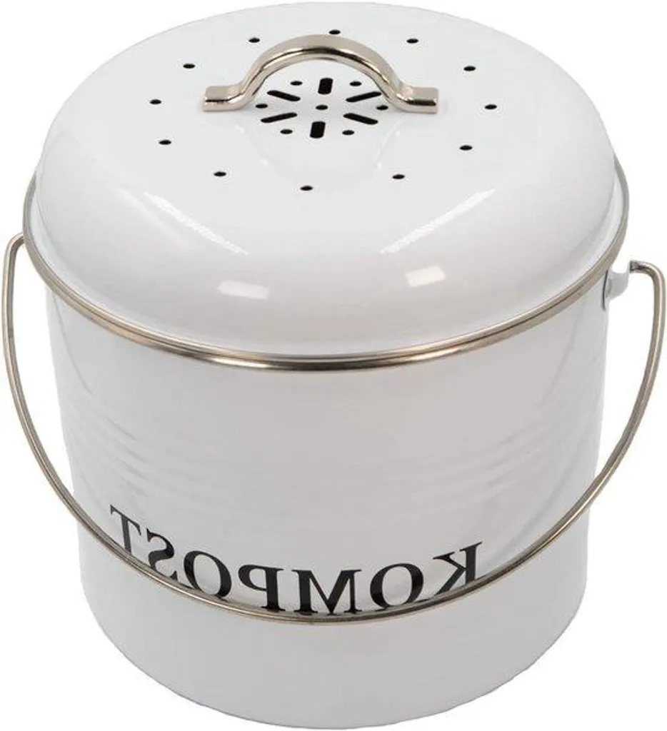 Poubelle de cuisine 3L anti-odeur : filtre charbon pour compost propre