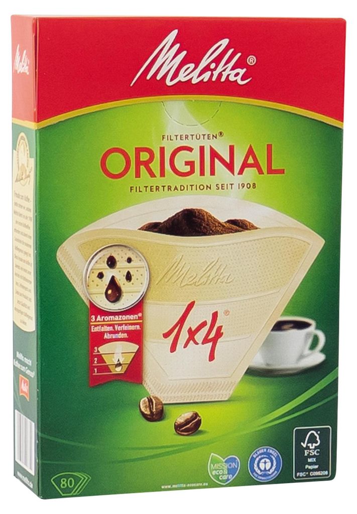 MELITTA Filtertüten 1x4 braun 80er Pack Image du produit 