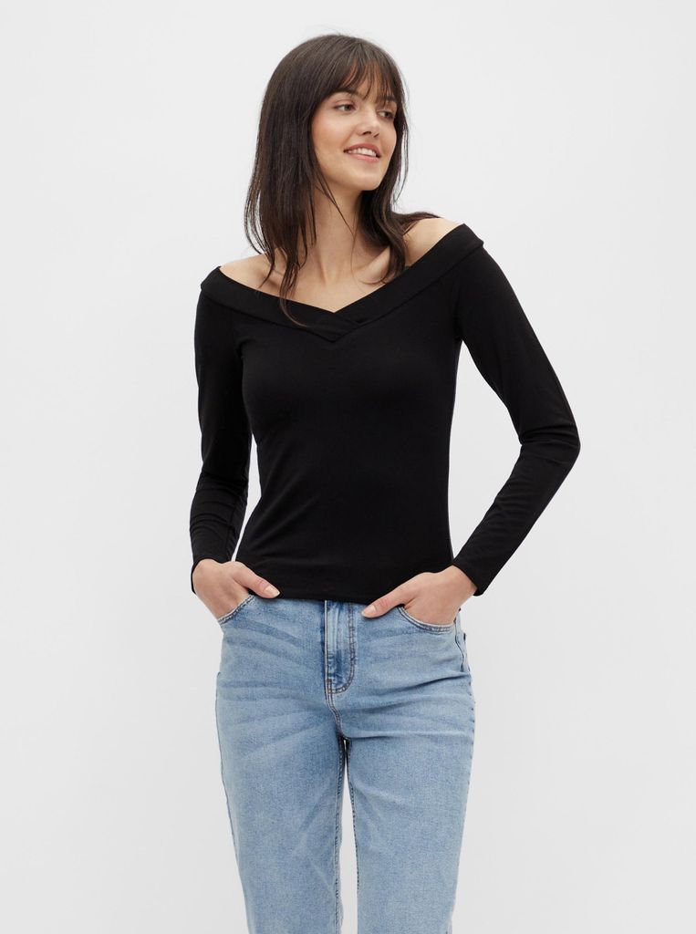 Schwarzes T-shirt Pieces Maliva
