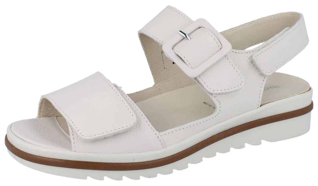 WALDLÄUFER Hakura Damen Sandale beige genarbtes Glattleder Produktbild 