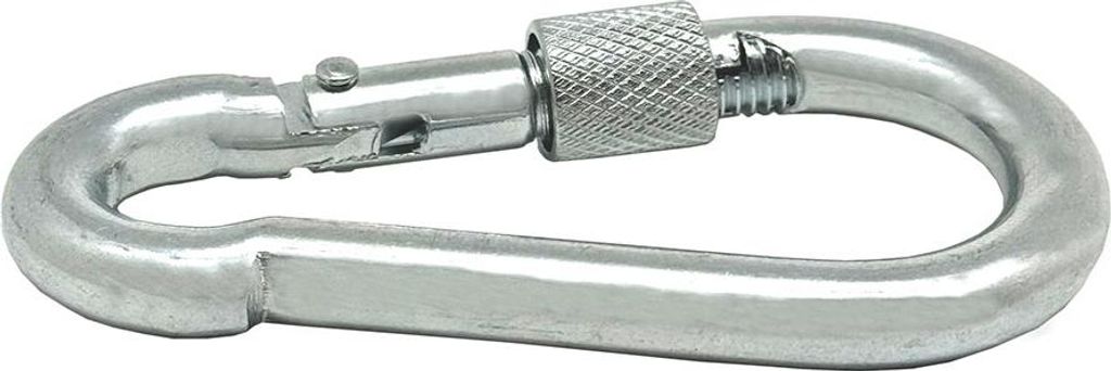 Feuerwehrkarabiner mit Schloss, Msq02, Verzinkter Stahl, 8 x 80 mm