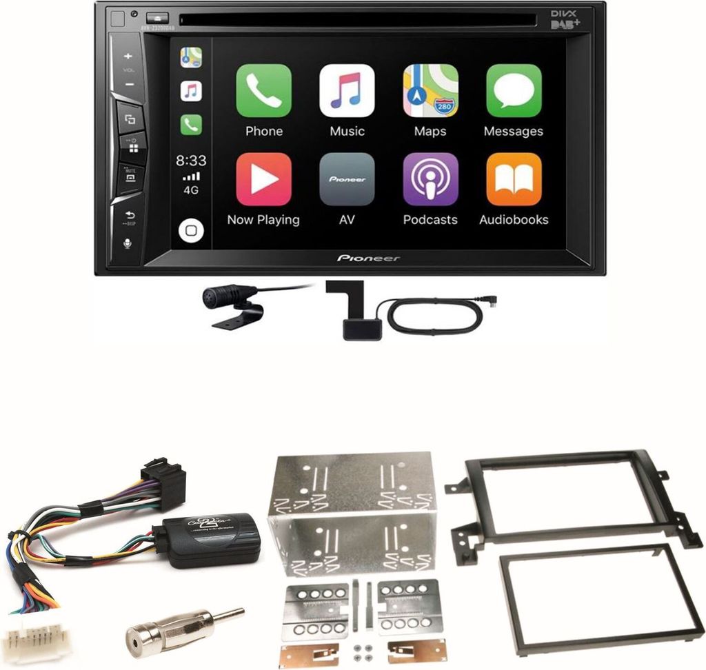 Pioneer AVH-Z3200DAB Carplay Bluetooth Einbauset für Suzuki Grand Vitara JT