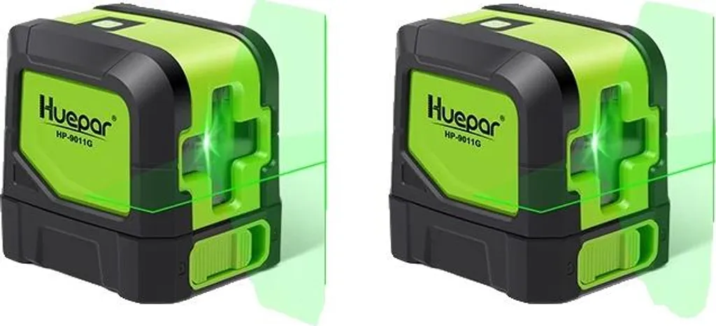 Niveau laser croisé autonivelant 9011G-2PCS pour un traçage horizontal