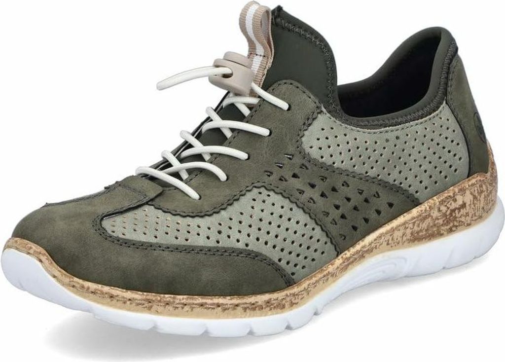 Rieker Damenschuhe Halbschuhe Slipper Grün Freizeit, Schuhgröße:39 EU