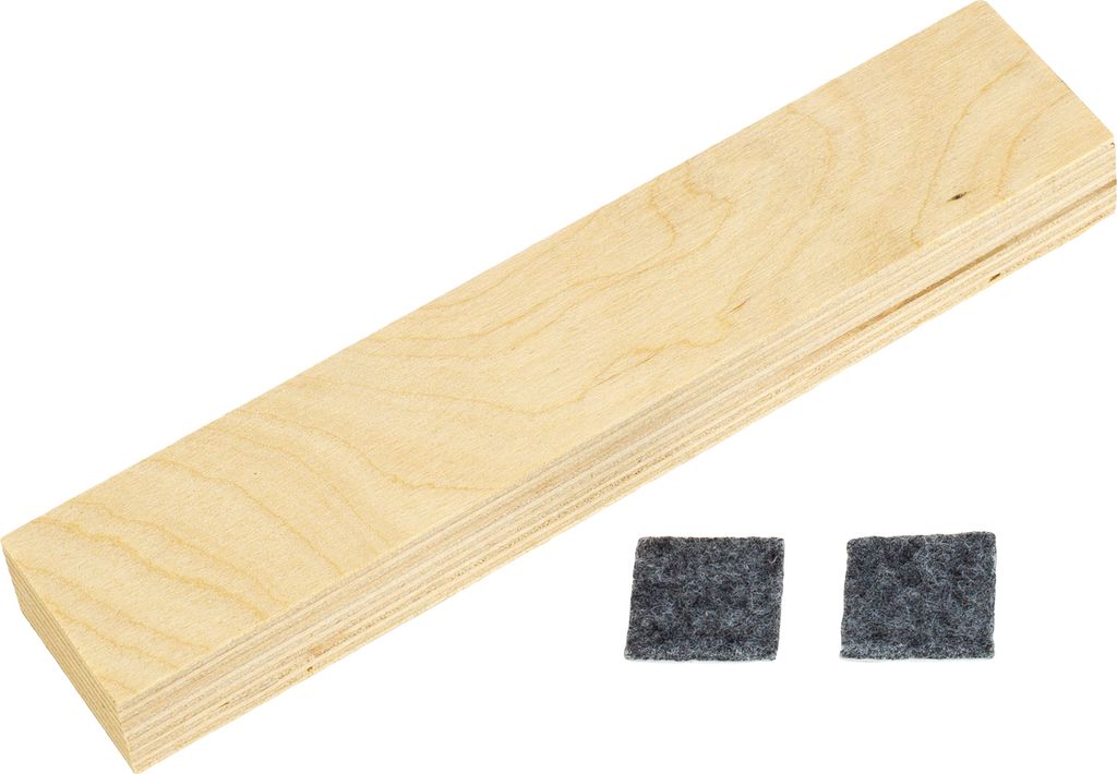 Holzstück - Höhenausgleich mit Filz für Tigana Fahrradkörbe Produktbild 