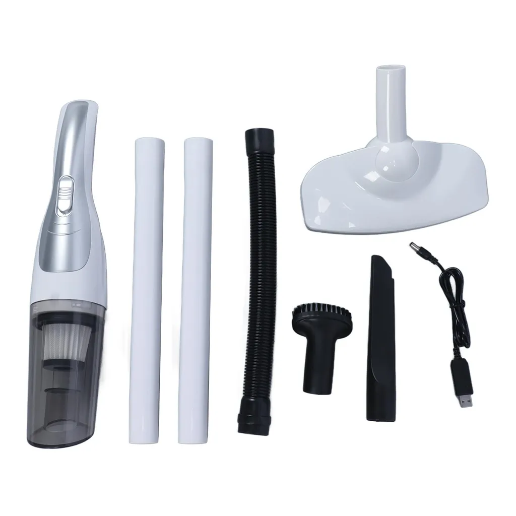 Aspirateur à main portable et rechargeable pour tapis et canapés gris