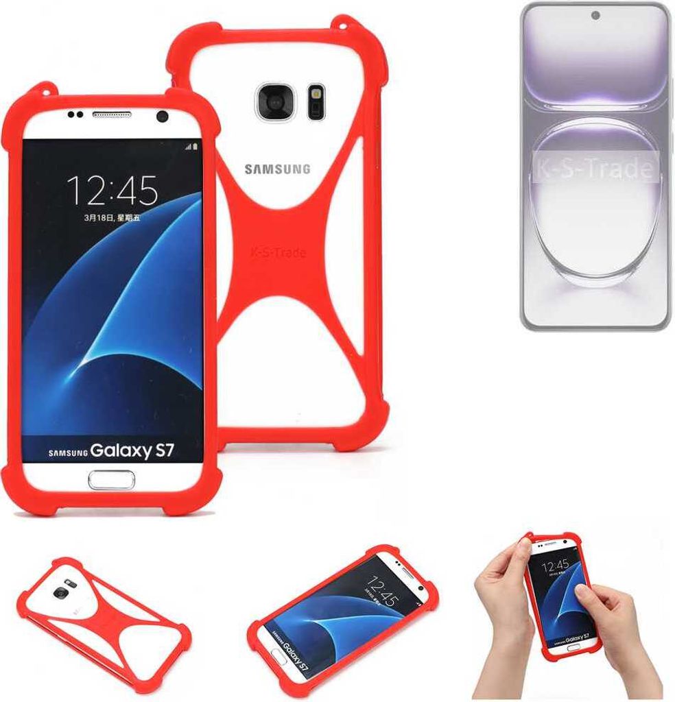K-S-Trade Handy-Hülle kompatibel mit Oppo Reno12 Pro PJW110 Schutz-Hülle Bumper Silikon Schutz Hülle Cover Case Silikoncase Silikonbumper TPU