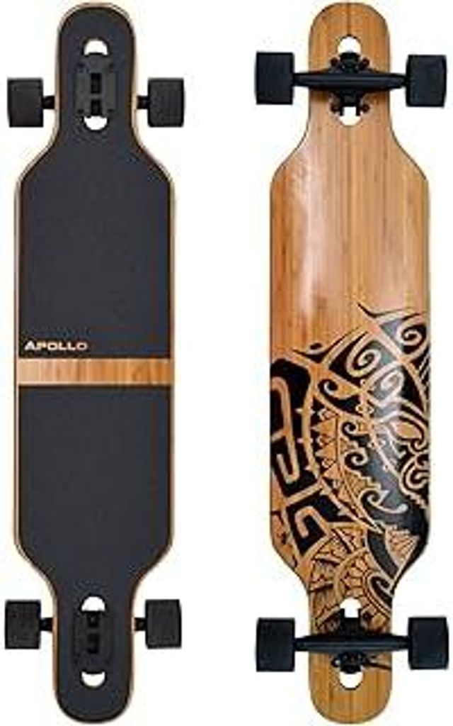 Apollo Longboard, Komplettboard mit High Speed ABEC Kugellagern, Drop Through, Freeride, Skaten, Cruiser Board