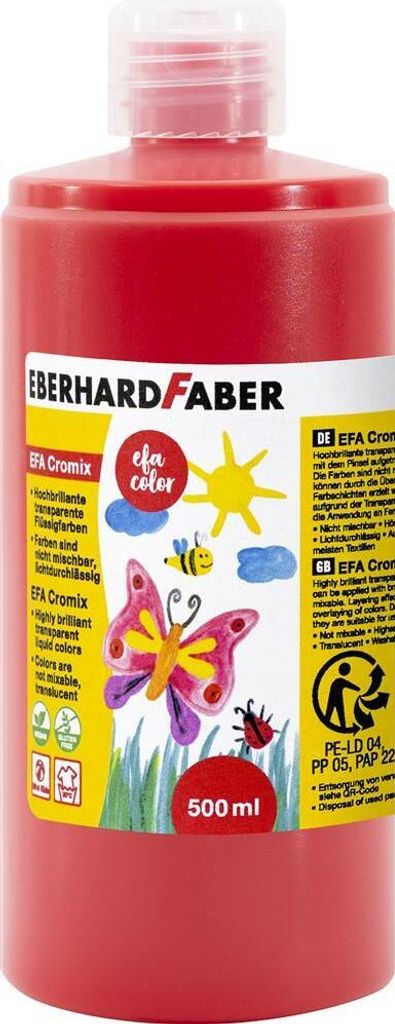 Transparentfarbe EFA Cromix, 500 ml rot