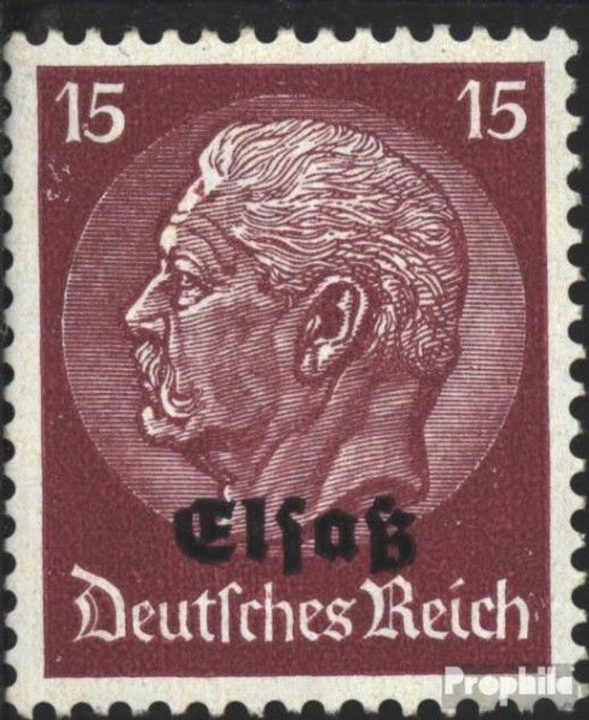 Briefmarken Elsaß (Dt.Bes.2.WK.) 1940 Mi 8 postfrisch Hindenburg