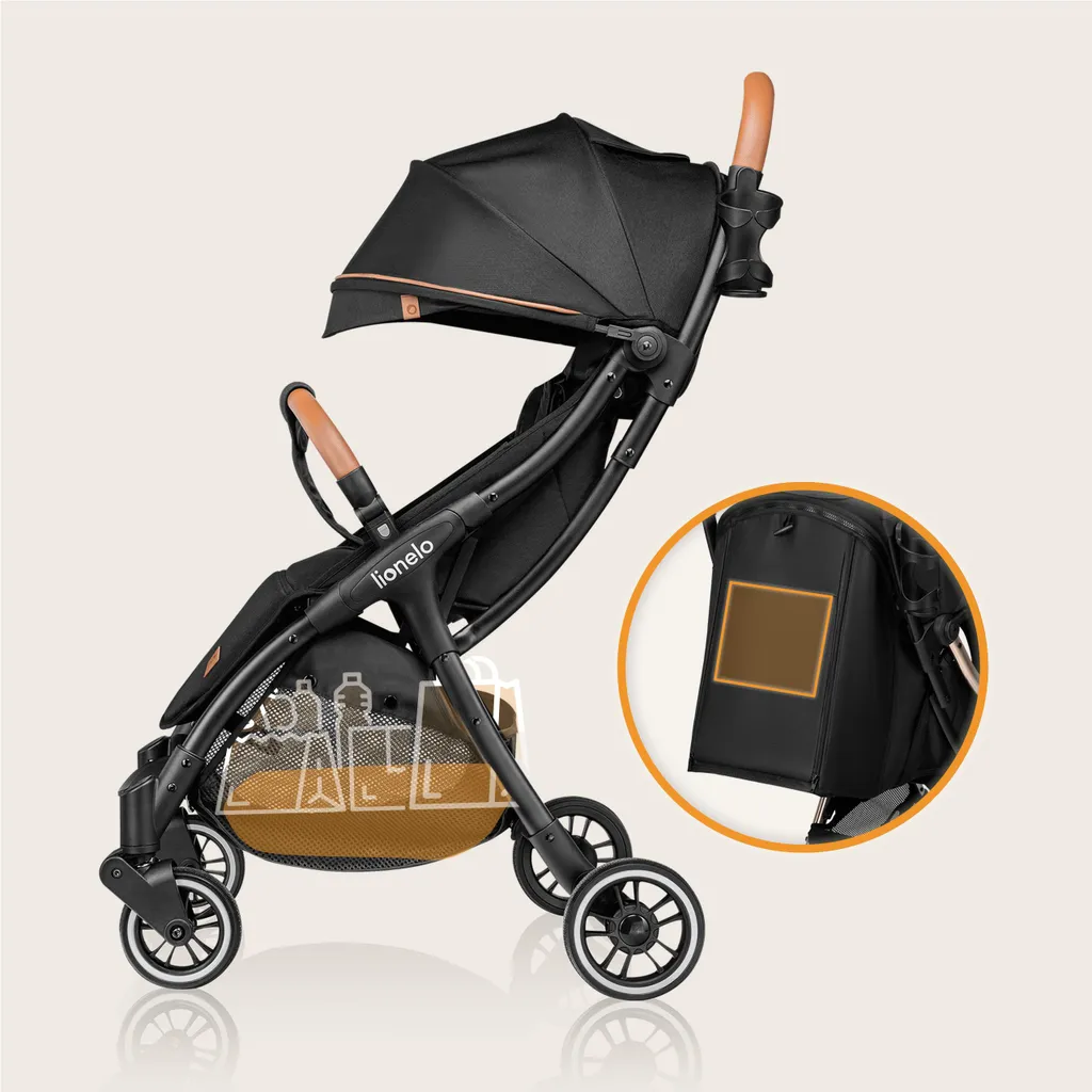 Poussette inclinable Julie One Lionelo dossier réglable et pack accessoires - 4
