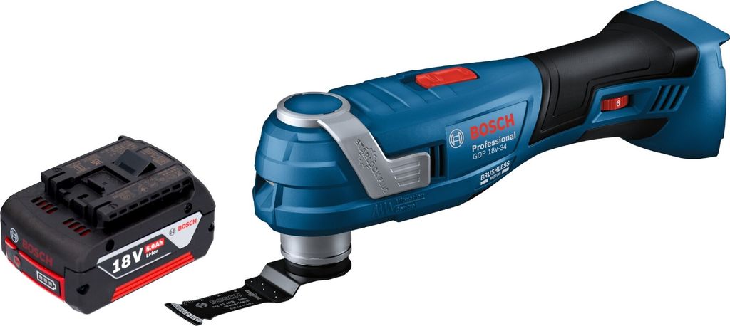 Bosch GOP 18V-34 Professional Akku Multi Cutter 18 V Starlock Plus + 1x Akku 5,0 Ah - ohne Ladegerät