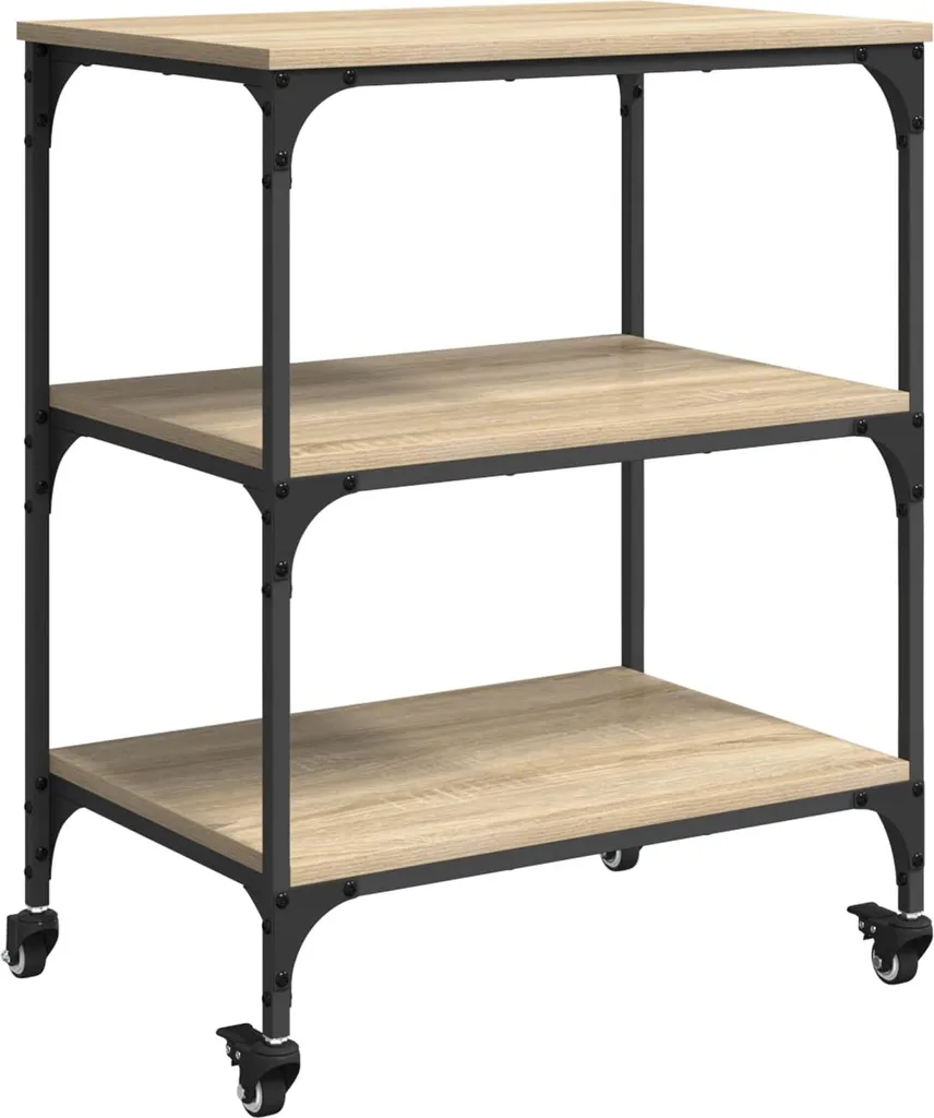 vidaXL Chariot de Cuisine Sonoma Chêne 60x41x76 cm en Bois d'Ingénierie