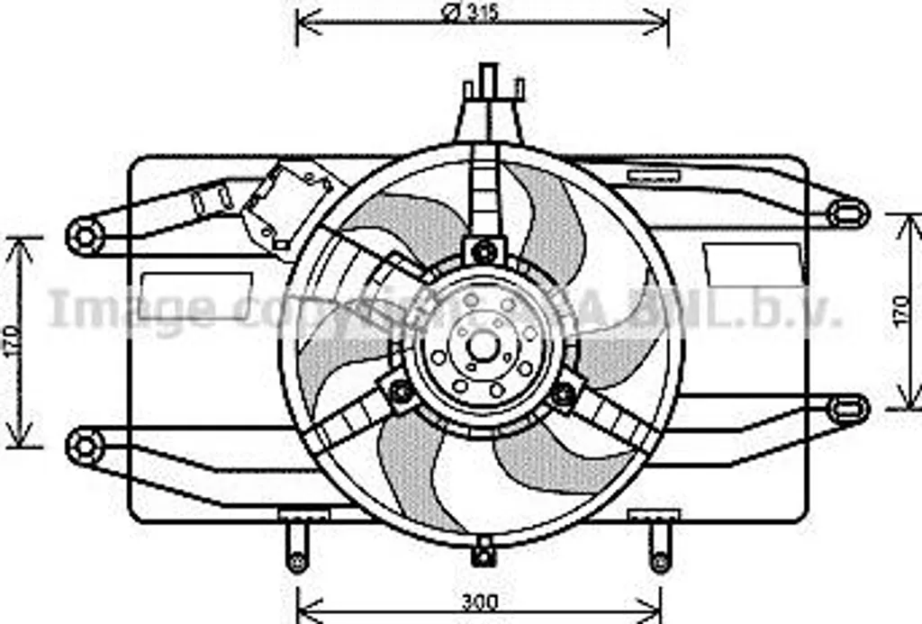 Ventilateur de refroidissement AVA FT7556 pour Doblo - OE 46737732 Neuf