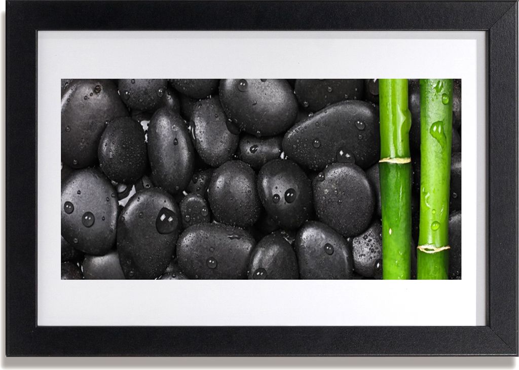 Bild 30x20 MDF-Rahmen Wandkunst Stem Bamboo Spa