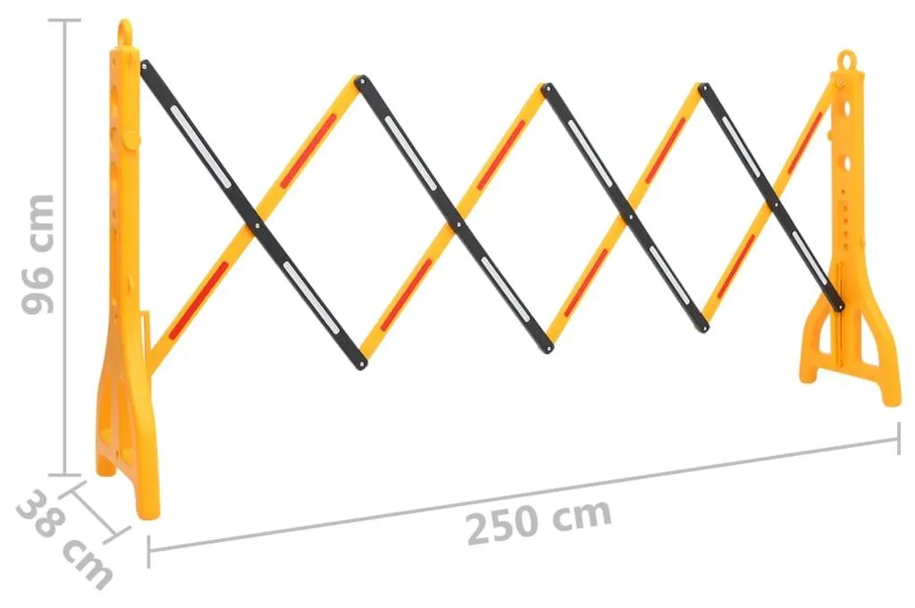 Barrière de circulation extensible 2,5m pour délimiter les travaux