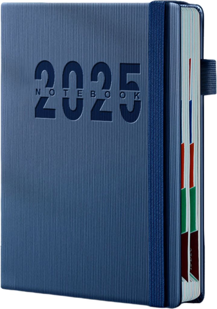 Kalender 2025, Monatsplaner, Hardcover, Januar bis Dezember 2025, Tagesplaner, Buch, Terminplaner mit monatlichen Registerkarten, Stiftband, für S...