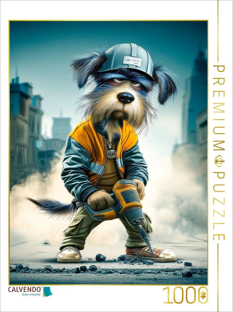 CALVENDO Puzzle Ich sag ́s Euch - ich bin der perfekte Straßenbaumeister | 1000 Teile Lege-Größe 64x48cm Foto-Puzzle für glückliche Stunden