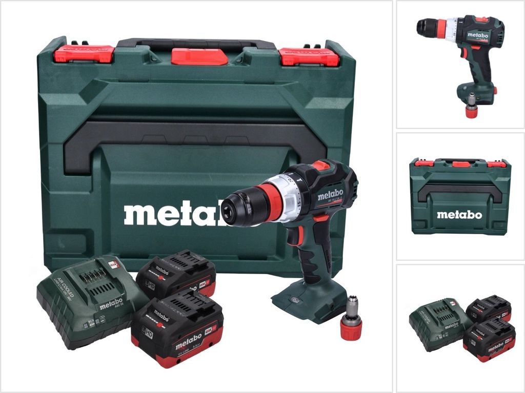 Metabo BS 18 LT BL Q Akku Bohrschrauber 18 V 75 Nm Brushless + 2x Akku 5,5 Ah + Ladegerät + metaBOX