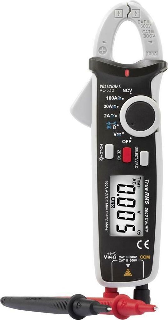 VOLTCRAFT VC-330 Cyfrowy cęg prądowy CAT II 600 V, CAT III Zdjęcie produktu 